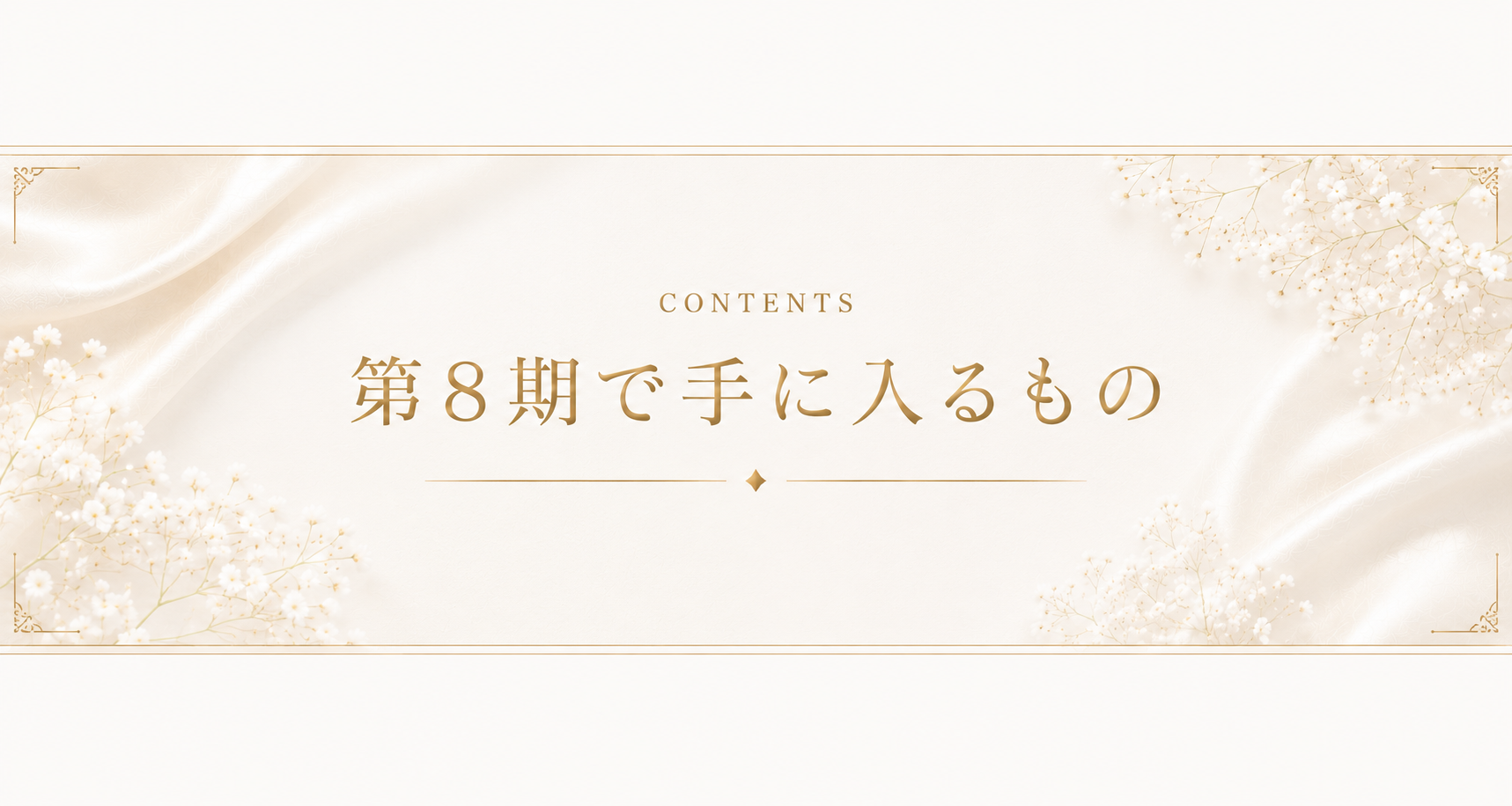 第8期で手に入るもの